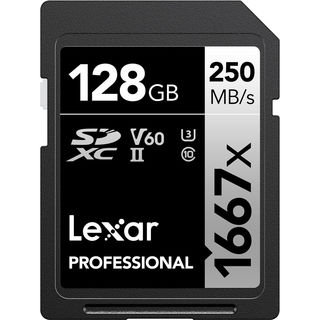 Карта памяти  SD 128 Gb Lexar Professional 1667x SDXC UHS-II C10 V60 U3 (R250/ W120Mb/ s)