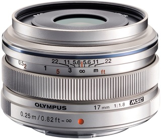 Объектив Olympus M.Zuiko DIGITAL 17mm f/ 1.8 серебристый
