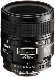 Объектив Nikon 60 mm f/ 2.8D AF Micro-Nikkor (s/ n:3150557) повреждена резьба Б/ У