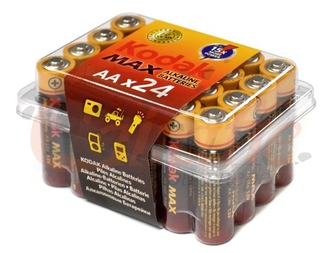 Батарейка Kodak Max AA (LR6) - 24шт в пластиковой коробке