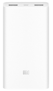 Внешний аккумулятор Xiaomi Mi Power Bank 2 20000 mAh, белый