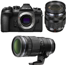 Цифровой  фотоаппарат Olympus OM-D E-M1 mark II Kit 12-40mm PRO и 40-150mm PRO black