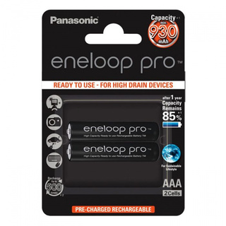 Аккумулятор Panasonic Eneloop Pro AAA 900 mAh (2шт) BK-4HCDE/ 2BE