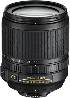 Объектив Nikon 18-105 mm f/ 3.5-5.6G ED VR AF-S DX + бленда (s/ n:36415789) Б/ У