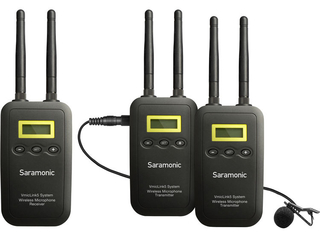 Цифровая радиосистема 5.8 ГГц Saramonic VmicLink5 RX+TX+TX с 2 передатчиками и 1 приемником Цифровая радиосистема 5.8 ГГц Saramonic VmicLink5 RX+TX+TX с 2 передатчиками и 1 приемником