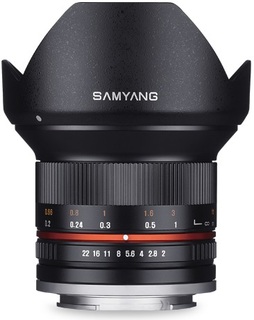 Объектив Samyang MF 12mm f/ 2 NCS CS для Fuji X black (s/ n DKP19341) Б/ У