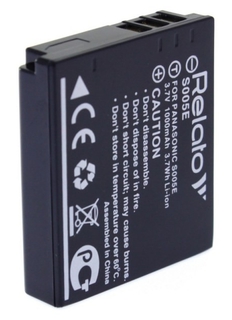Аккумулятор Relato S005E (Panasonic S005)  3.7V, 1000mAh Аккумулятор Relato S005E (Panasonic S005)  3.7V, 1000mAh