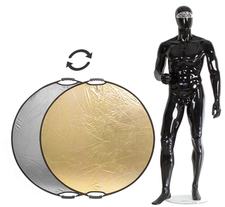 Отражатель круглый FalconEyes CFR-42GS HL 107см (золотистый/ серебристый) Отражатель круглый FalconEyes CFR-42GS HL 107см (золотистый/ серебристый)