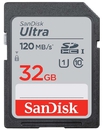 Карта памяти  SD  32 Gb Sandisk SDHC Ultra class 10, 120Mb/ s, UHS-I (SDSDUN4-032G-GN6IN)