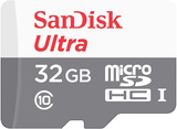 Карта памяти  Micro SD  32 Gb Sandisk Ultra class10, 100Mb/ s (microSDHC) (SDSQUNR-032G-GN3MN)