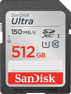 Карта памяти  SD 512 Gb SanDisk Ultra SDXC Class 10 UHS-I U1 150 MB/ s