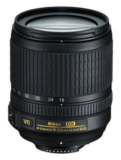 Объектив Nikon 18-105 mm f/ 3.5-5.6G ED VR AF-S DX + бленда (s/ n:36050232) Б/ У