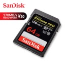 Модуль памяти  SD  64 Gb Sandisk SDXC Extreme Pro, class 10, 170 Mb/ s UHS-I Б/ У
