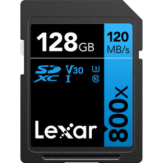 Карта памяти 128ГБ Lexar Professional 800x SDXC UHS-I C10 V30 U3
