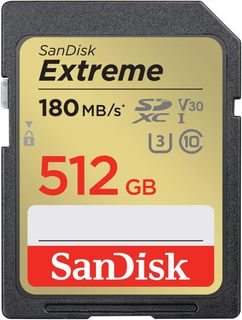 Карта памяти  SD 512 Gb Sandisk SDXC Extreme 180MB/ s  CL10 V30 UHS-I U3(SDSDXVV-512G-GNCIN)