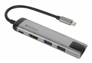 Многопортовый разветвитель USB-C Verbatim V USB-C Hub U3.1G1/ U3.0x2/ HDMI/ RJ45 (49141) Многопортовый разветвитель USB-C Verbatim V USB-C Hub U3.1G1/ U3.0x2/ HDMI/ RJ45 (49141)