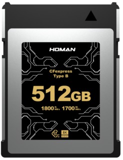 Карта памяти Homan CFexpress Type-B 512GB для 8K RAW (чтение1800/ запись1700 МБ/ с) Карта памяти Homan CFexpress Type-B 512GB для 8K RAW (чтение1800/ запись1700 МБ/ с)