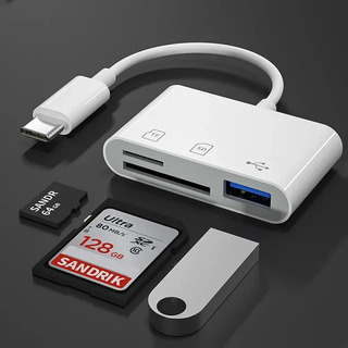 Адаптеп OTG Type-C USB/ SD/ mSD (новый)