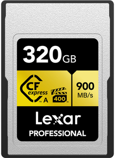 Карта памяти Lexar 320 ГБ Professional CFexpress Type A Gold Serie, (R900/ W800 МБ/ s) VPG 400