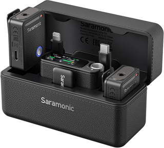 Радиосистема Saramonic ULTRA 01 (TX+TX+RX) в кейсе с подзарядкой, 3,5мм, USB-C, Lightning, черный Радиосистема Saramonic ULTRA 01 (TX+TX+RX) в кейсе с подзарядкой, 3,5мм, USB-C, Lightning, черный