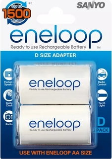 Адаптер Panasonic Eneloop BQ-BS1E/ 2E тип D, 2 шт, блистер