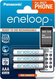 Аккумулятор Panasonic Eneloop AAA 750 3BP (BK-4MCCE/ 3DE), 3шт блистер