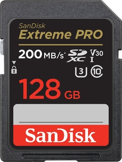 Карта памяти Sandisk Extreme Pro SDXC UHS-I U3 V30 128Gb (200/ 90 MB/ s) (новая)