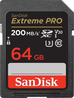 Модуль памяти  SD  64 Gb Sandisk SDXC Extreme Pro, class 10, 200 Mb/ s UHS-I Б/ У