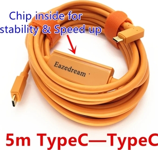 Кабель EazeDream C01 USB Type C-C 5м для трансляций, чехлом для хранения (новый)