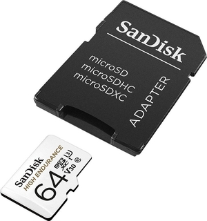 Карта памяти Sandisk MicroSDXC 64 GB High Endurance для видеорегистраторов и камер наблюдения (нов)