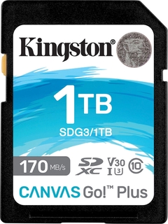 Карта памяти  SD  01 TB Kingston Canvas Go Plus SDXC UHS-I U3 V30 (170/ 90 Mb/ s) SDG3/ 1TB
