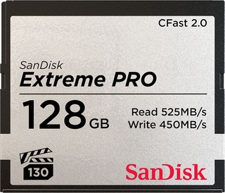 SDCFSP-128G-G46D Карта памяти SanDisk 128 ГБ CFast 2.0 Extreme PRO чтение/ запись МБ/ сек 525/ 450