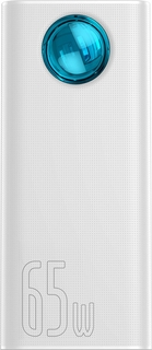 Внешний аккумулятор Baseus Amblight 65Вт 30000мАч (+кабель Type-C 1м 100W) белый (новый)