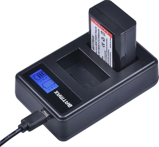 Комплект аккумуляторов Batmax NP-FW50 + двойное зарядное устройство Б/ У