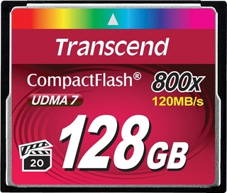 Карта памяти  Transcend 128GB CompctFlash 800X (TS128GCF800)