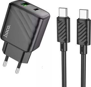 Сетевой адаптер HOCO CS23A PD 30W + QC3.0 /  Type-C USB-C+USB 3A с кабелем 1м