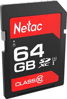 Карта памяти  SD  64 Gb Netac P600 SDHC Сlass 10 (NT02P600STN-064G-R)