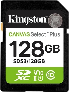 Карта памяти  SD 128 Gb Kingston Canvas Select Plus Gen3 UHS-I U1 V10 150 Mb/ s (SDS3/ 128GB)