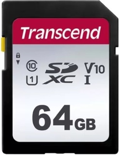 Карта памяти  SD  64 Gb Transcend 300S SDXC UHS-I U1 (100/ 20 MB/ s)