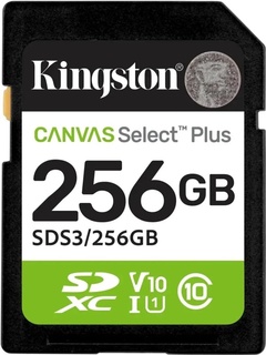 Карта памяти  SD 256 Gb Kingston Canvas Select Plus Gen3 UHS-I U1 V10 150 Mb/ s (SDS3/ 256GB)