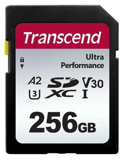 Карта памяти  SD 256 Gb Transcend 340S SDXC UHS-I U3 V30 (160/ 90 MB/ s) TS256GSDC340S