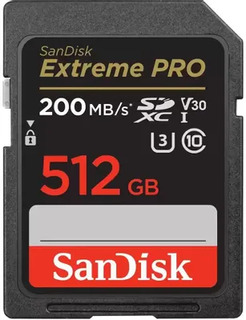 Карта памяти  SD 512 Gb SanDisk SD Extreme PRO SDHC и SDXC UHS-I V30 200mb/ s