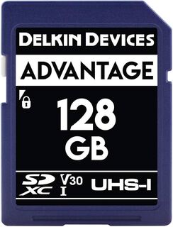 Карта памяти  SD 128 Gb DELKIN ADVANTAGE SDXC 633X UHS-I Class 10 V30 (DDSDW633128G)