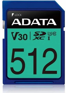 Карта памяти  SD 512 Gb Adata Premier Pro SDXC UHS-I U3 V30 (100/ 85 MB/ s)