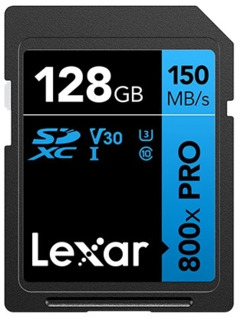 Карта памяти  SD 128 Gb Lexar 800x PRO UHS-I (U3), V30, 150 MB/ s