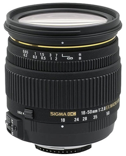 Объектив Sigma AF 18-50 mm F2.8 EX DC MACRO HSM для Nikon (с/ н:1015276) + Бленда Б/ У